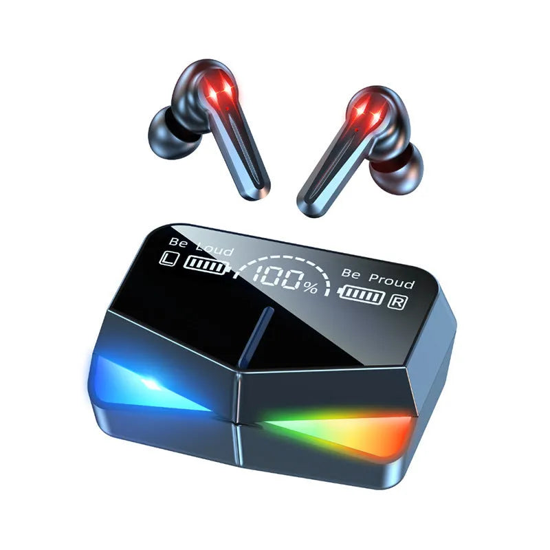 Wireless Bluetooth gaming headset with earplug-style earbuds for low-latency competitive gaming