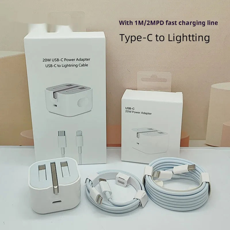 20W PD fast charger with British standard plug and Type-C output port for mobile devices