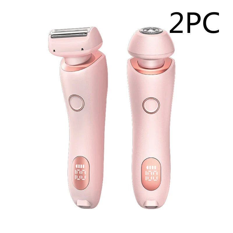 An electric shaver for women with foil and rotating heads for comprehensive hair removal