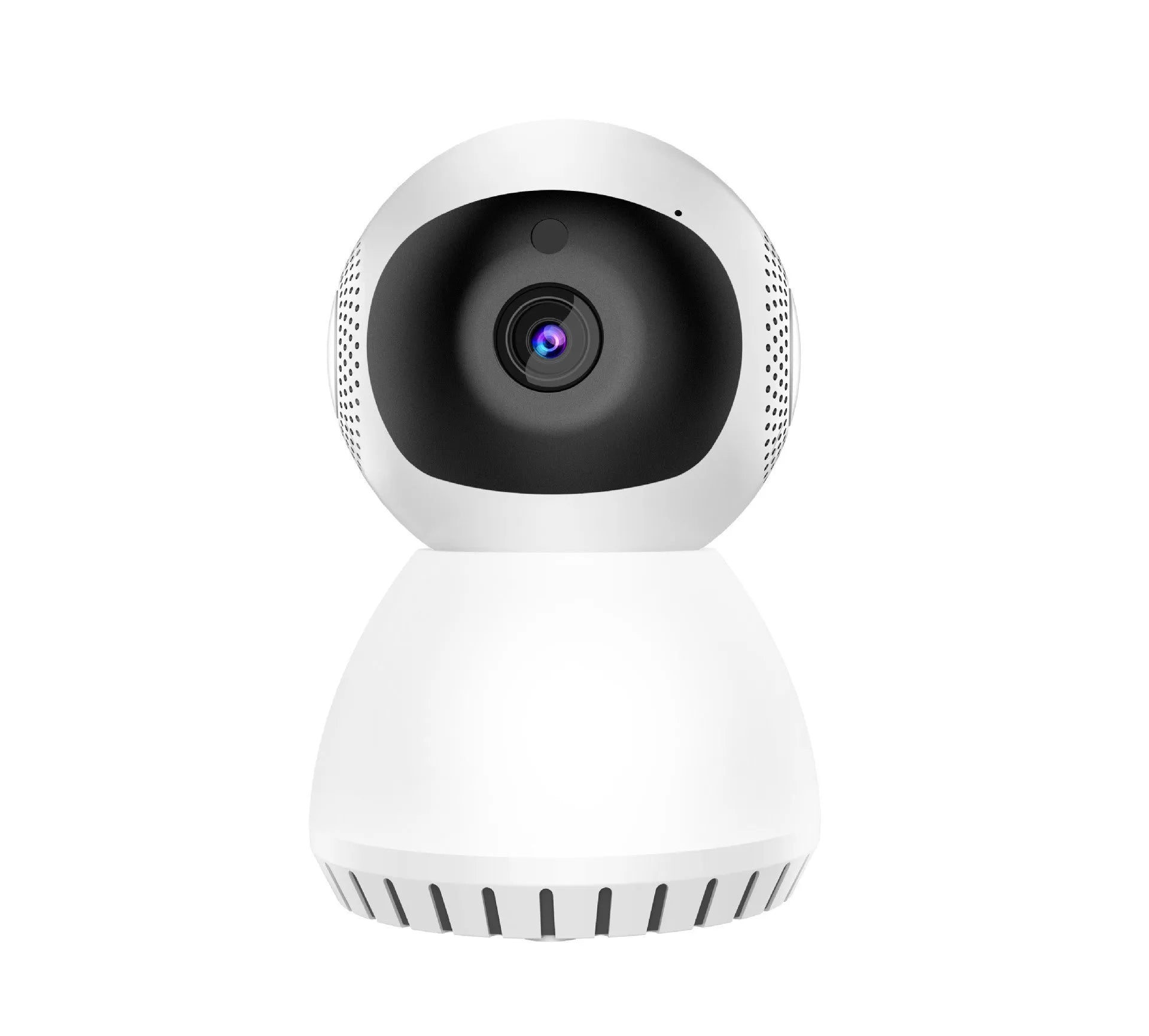 White dual-frequency wireless home security camera with 1080p HD resolution and mounting bracket