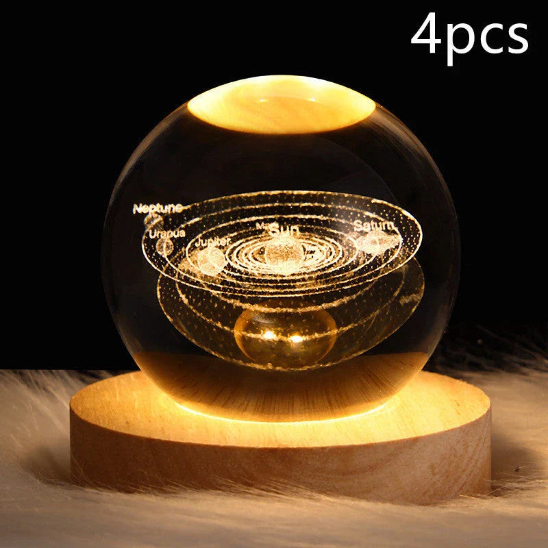 Magical Galaxy Crystal Ball Lamp with captivating 3D celestial lighting effects