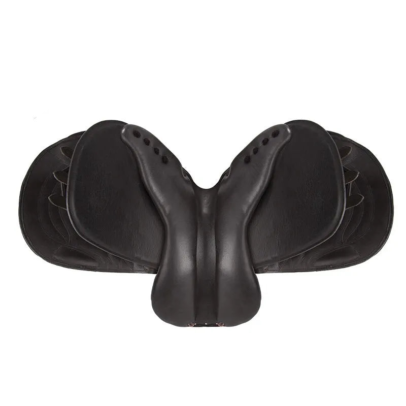 17-inch cowhide equestrian saddle in black colour for horse riding