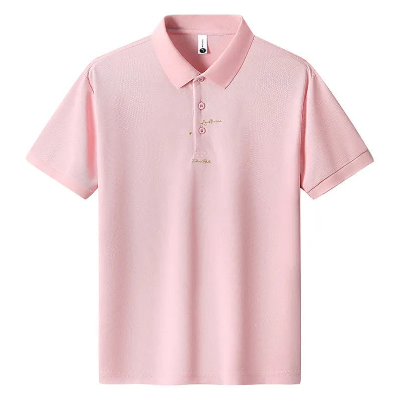 Men's loose fit cotton T-shirt with a casual letter print, shown in multiple colour options.