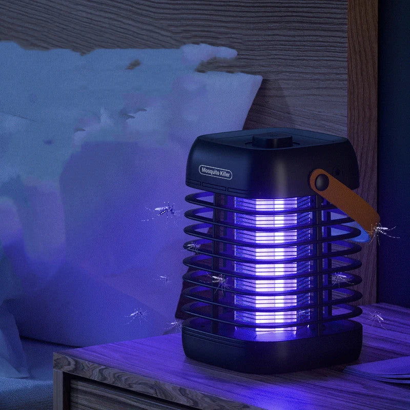 Rubik's Cube Mosquito Killer Lamp in yellow and black, featuring electric shock and lightwave technology