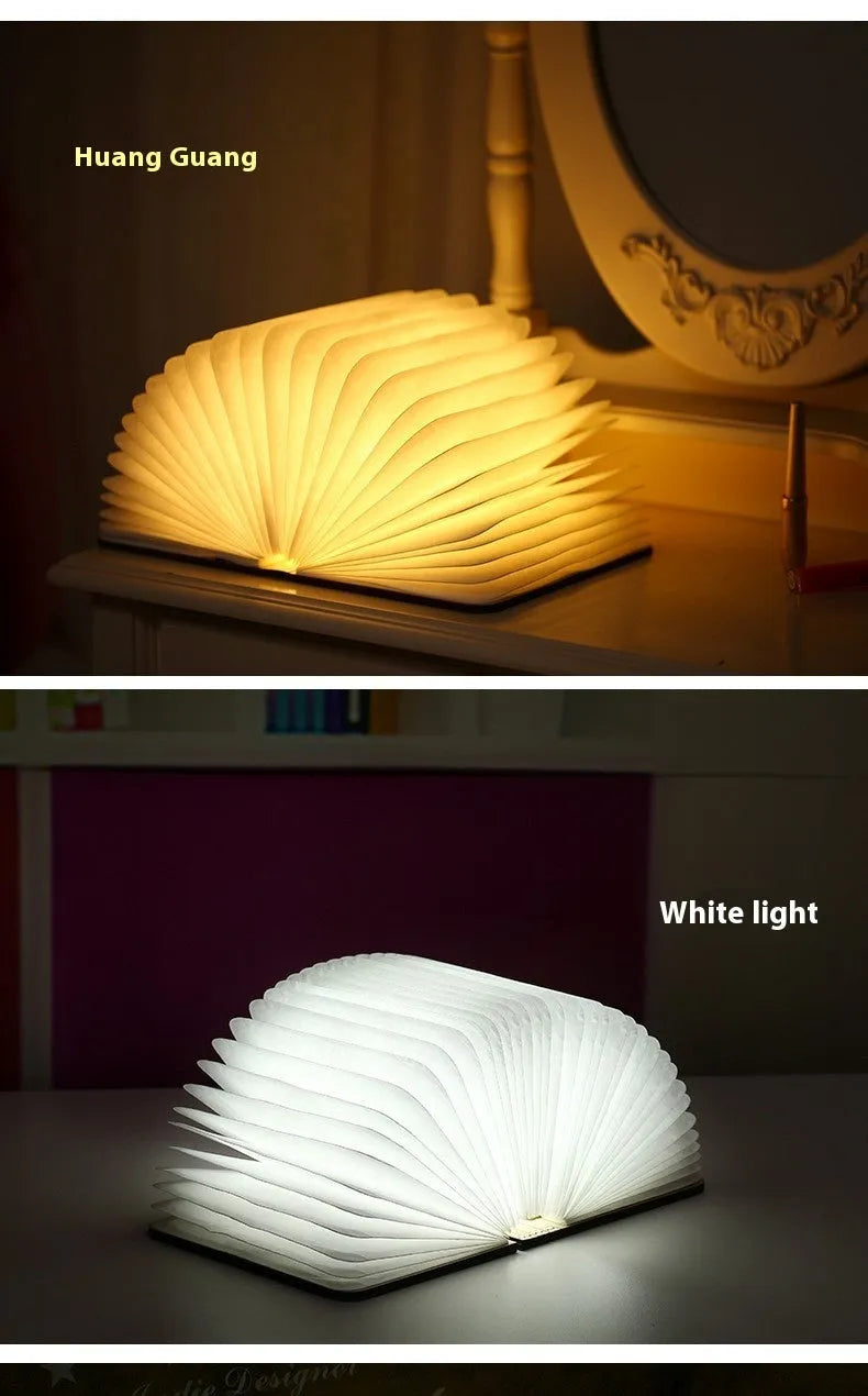 Wooden boy-shaped LED night light in modern style on a wooden base.