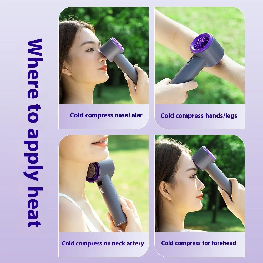 Portable Handheld Turbo Fan with Adjustable Cooling and Long-Lasting Battery - Compact Personal Cooling Device