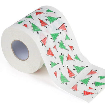 Festive Christmas toilet roll paper with Santa Claus design
