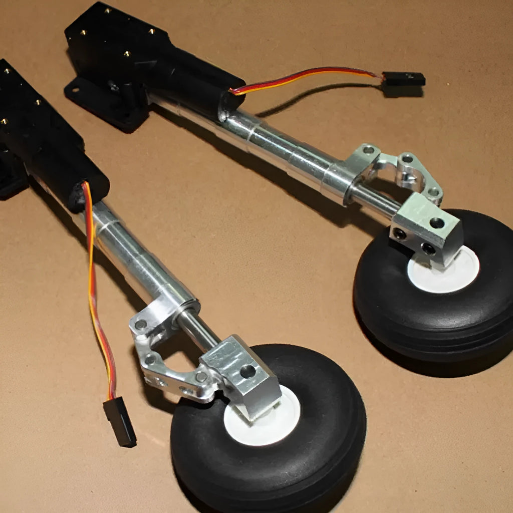 Alloy retractable shock-absorbing landing gear parts for model aircraft with wheels