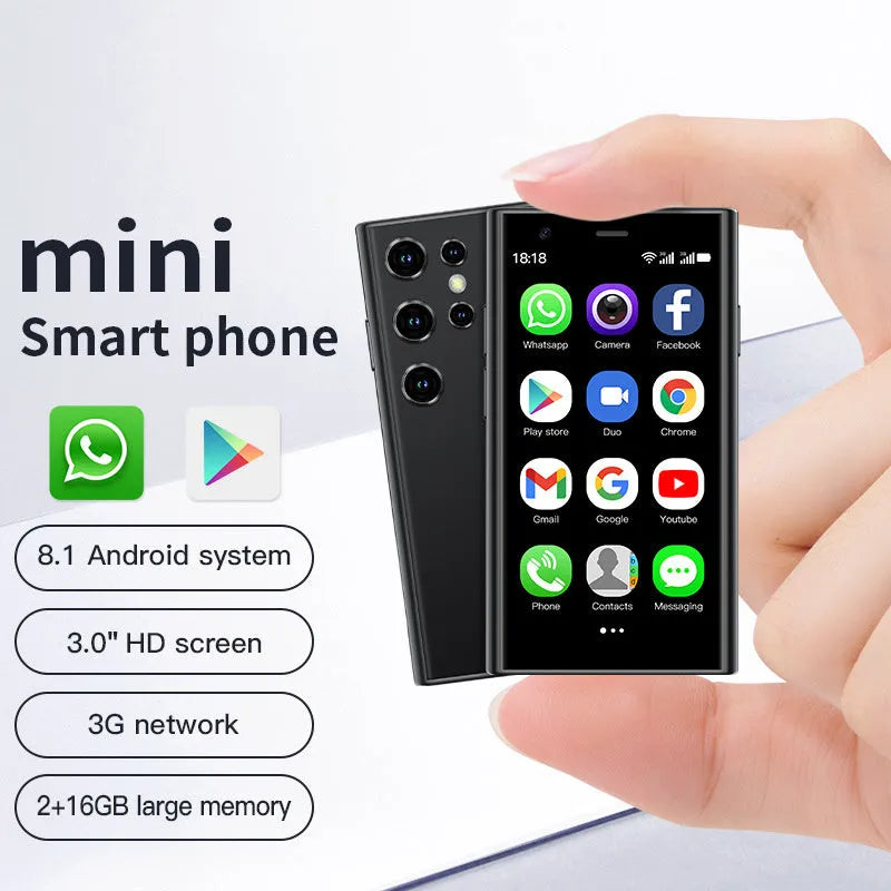 S23PRO & XS15 mini smartphone in black, green, or pink purple with a 3-inch screen.