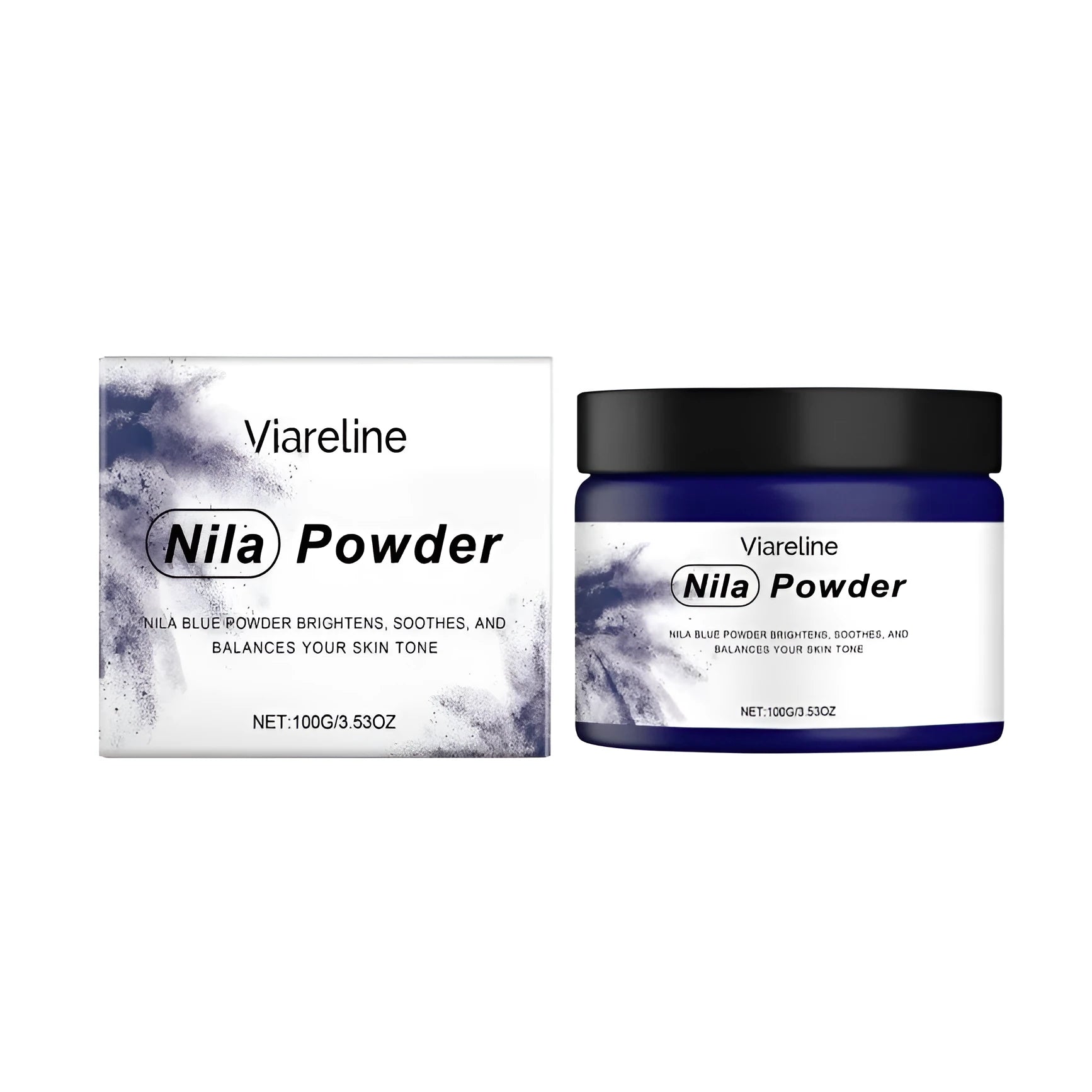 Jar of brightening and firming facial mask powder with 100g quantity