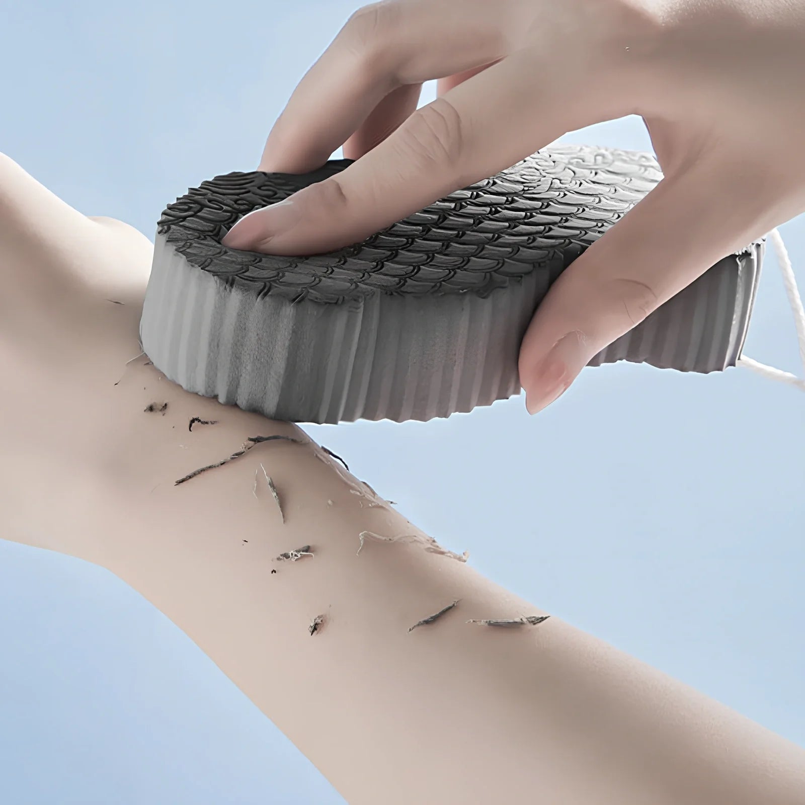 3D fish scale pattern bath sponge for gentle exfoliation and dead skin removal