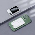 Wireless MagSafe power bank in black, white, purple, or green with industrial plastic shell