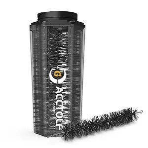 Black portable golf ball cleaning machine made from ABS for golf bag use
