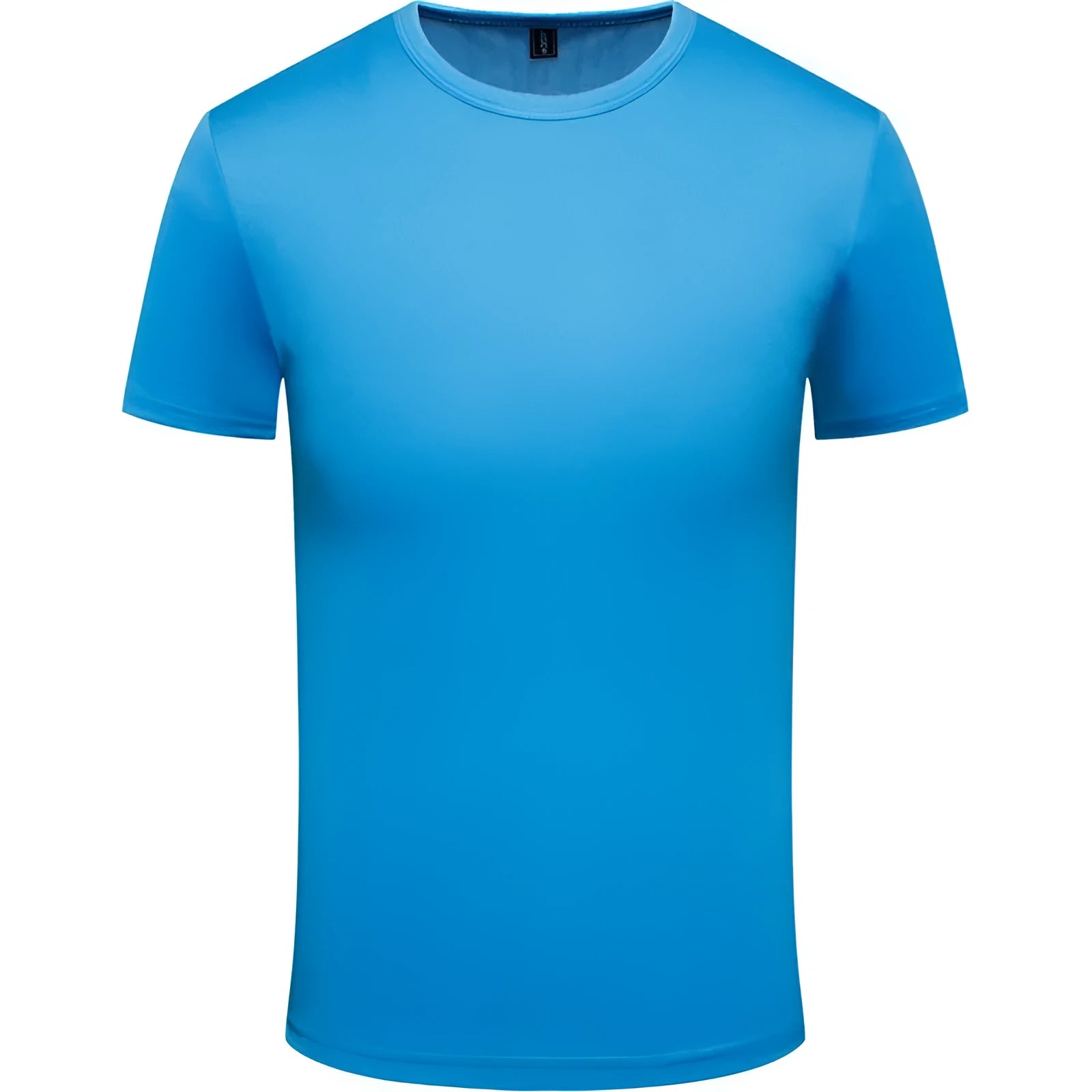 Quick-drying summer t-shirt for outdoor work in fluorescent green colour, short sleeve regular fit