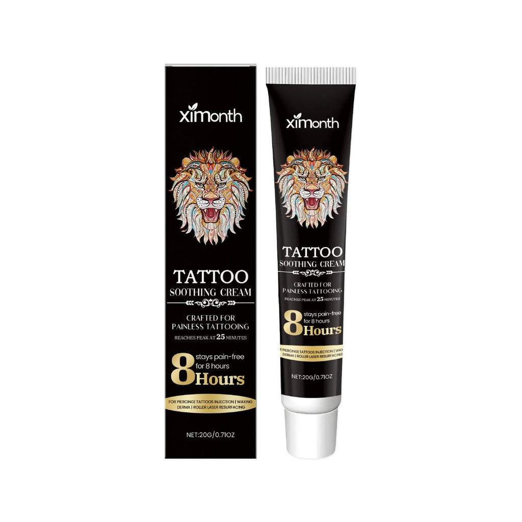 20g tube of tattoo soothing neck cream for aftercare with mint leaf and tea tree oil.