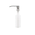 Stainless steel hand-press sink soap dispenser with 1.15m silicone extension tube for bathroom use