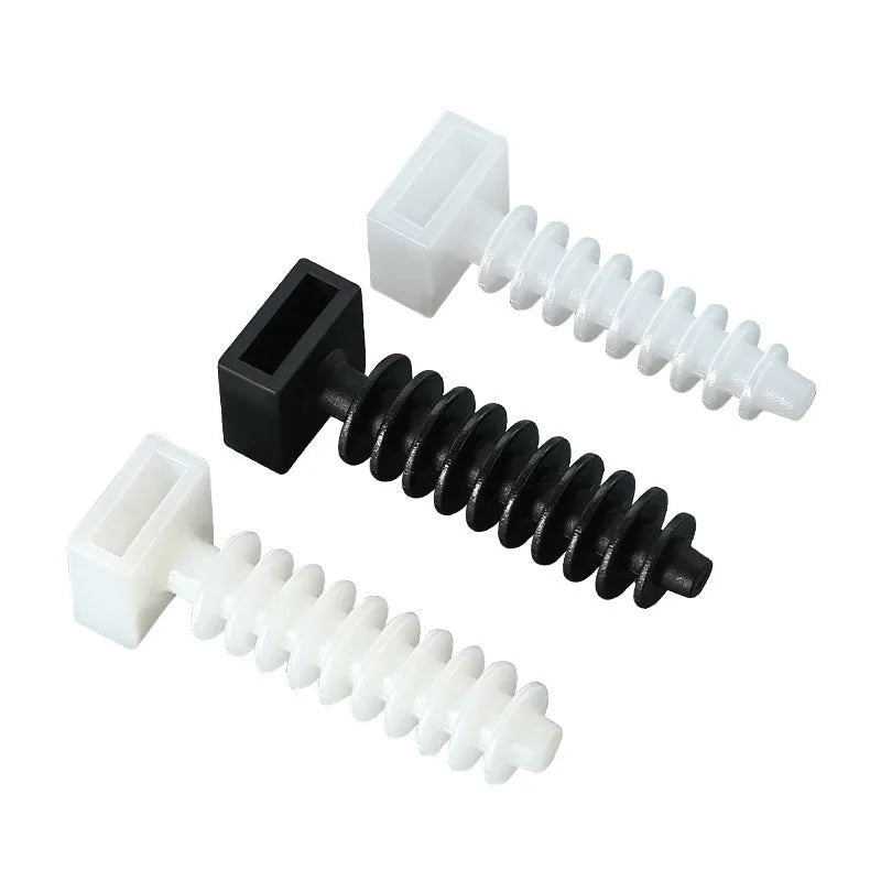Nylon binding belt holder screw type gecko style wall fixing clip black line clamp CH-6 6mm beam diameter