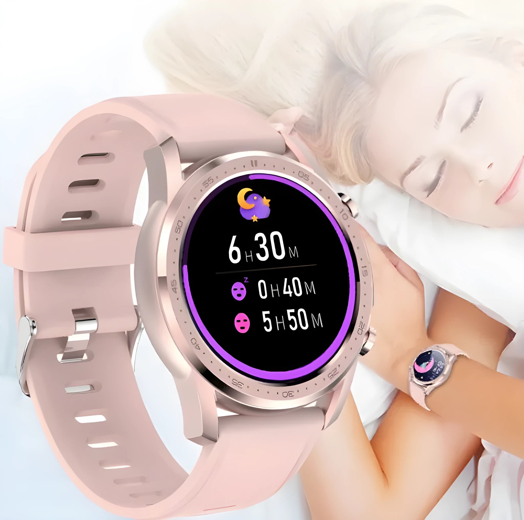 Youth2 black smart bracelet with body temperature monitoring on a wrist