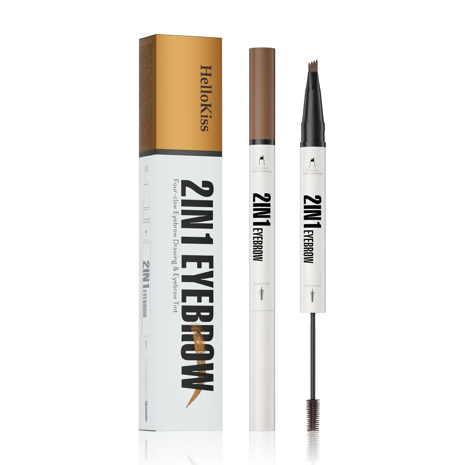 Two-in-one waterproof eyebrow cream in 5 shades with smudge-proof formula