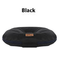 Removable washable Oxford cloth pet mattress for dogs in black, shown with dimensions 55cm by 45cm.