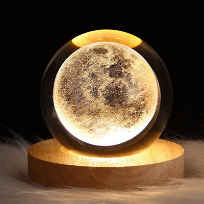 Magical Galaxy Crystal Ball Lamp with captivating 3D celestial lighting effects