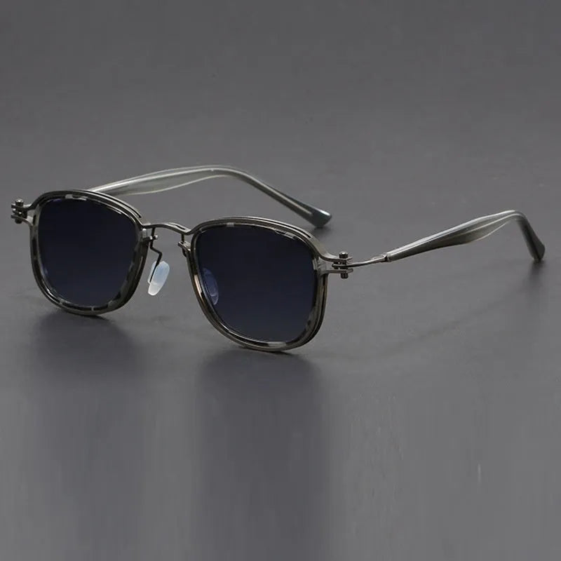 Retro square frame sunglasses with metal and plastic construction in various colour options.