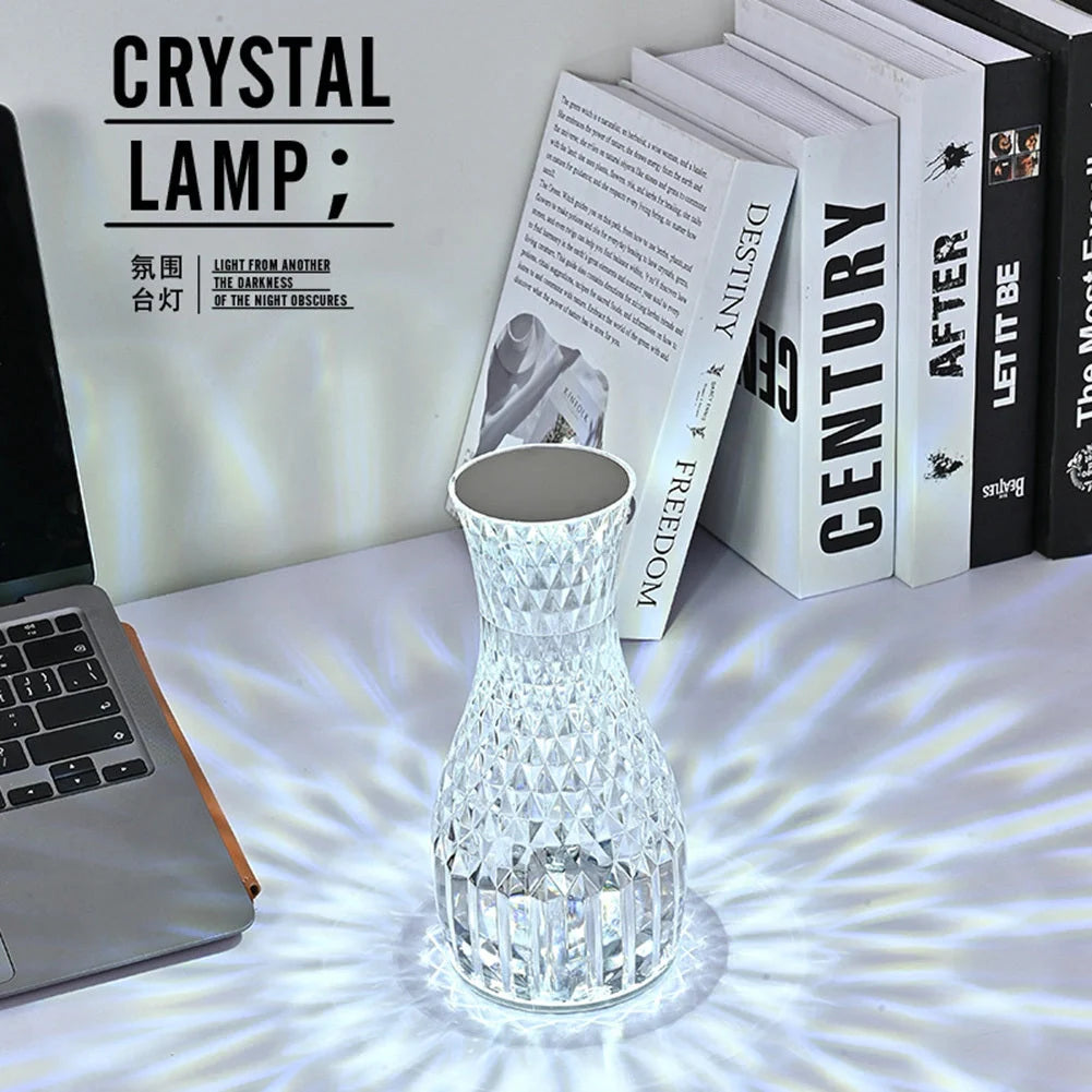 Vase Shape Atmosphere Crystal Lamp with remote control and USB charging