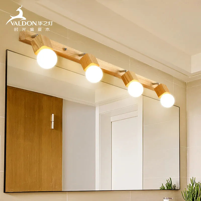 A narrow 24cm wide mirror-finish LED wall lamp with a single light head.