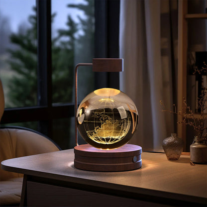 Dazzling crystal ball nightlight with captivating cosmic designs, creating a warm, soothing ambiance in your home