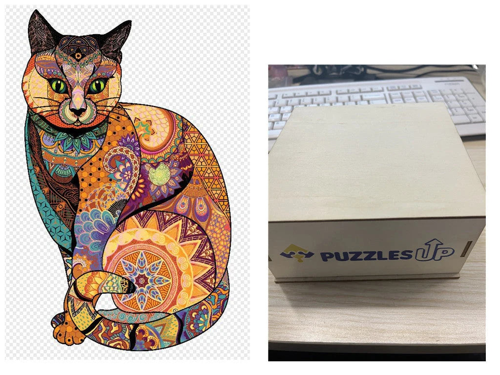 Animal Puzzle Puzzlesup A3 Size With The Box - Detailed wooden puzzle for creative minds