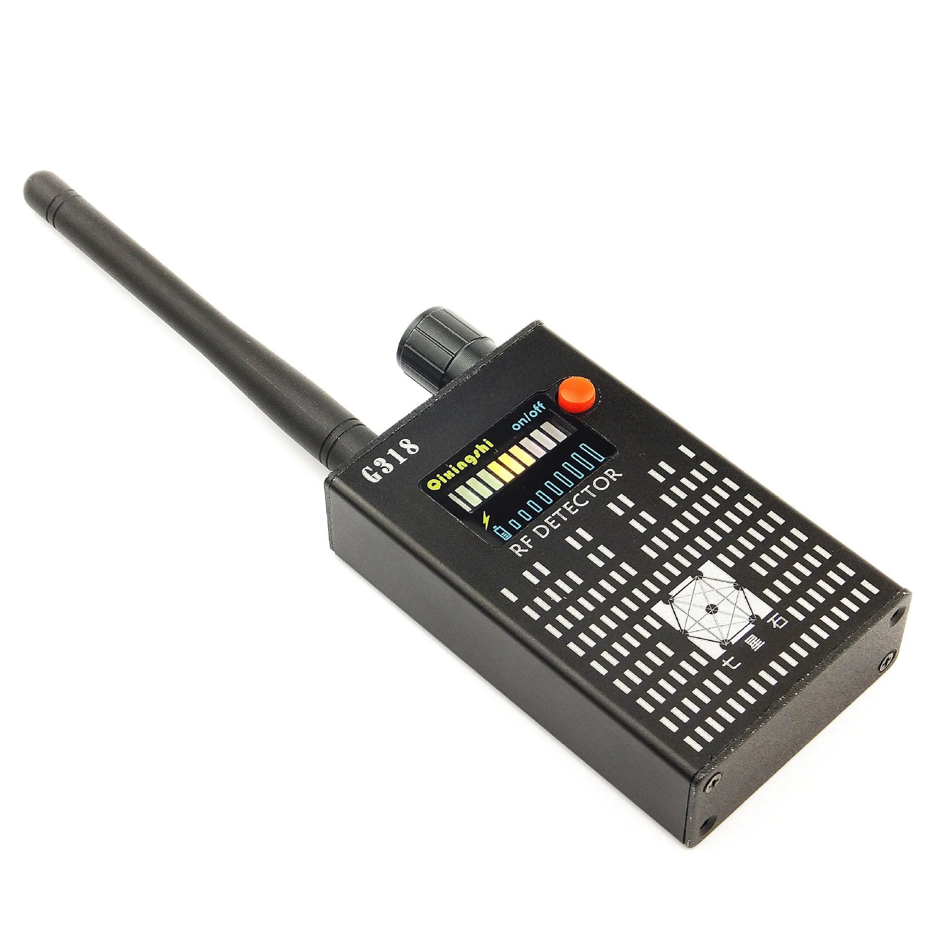 G318 professional anti-eavesdropping signal detector unit shown from the front.