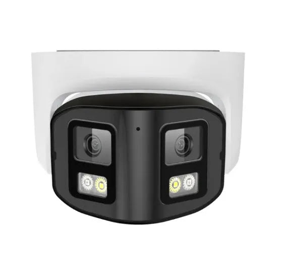 4MP dual-lens IP CCTV security camera with IP66 rating for indoor and outdoor use