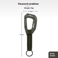 Outdoor mountaineering woven D-shaped plastic hook in black colour