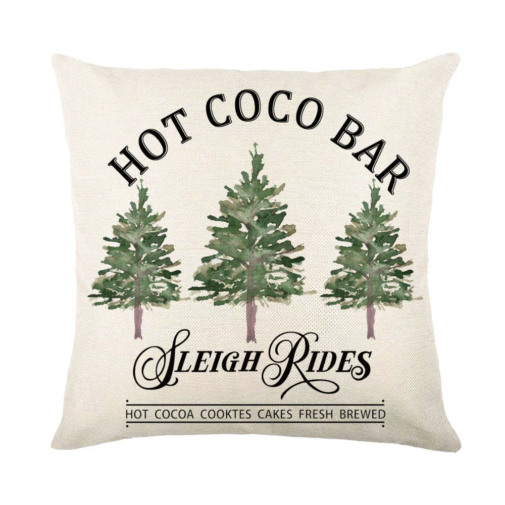 Cozy Christmas pillow covers with whimsical snowflake designs in various colors to decorate your home for the holidays.