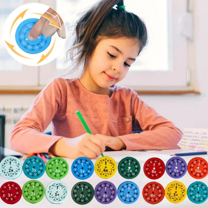 Colourful Math Fidget Spinners set for kids' math learning