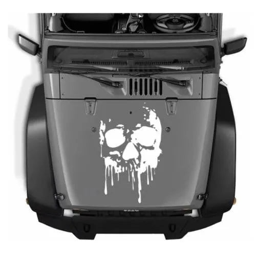Skull bumper sticker 70x45cm PVC car window decal Butterfly Fairy pattern in black and silver white
