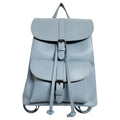 Retro college style female small bag in khaki, PU material, bucket clamshell shape with multiple internal pockets