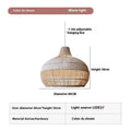 Rattan woven chandelier with a 60cm diameter in a pastoral Southeast Asian style, a ceiling light for living rooms.