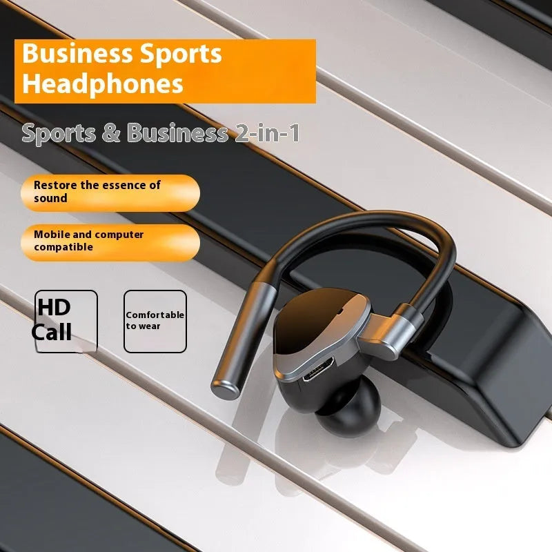 Private Model L15 wireless Bluetooth headset single ear ear-mounted ABS waterproof in silver black colour