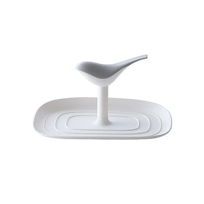 Nordic Pan Cover Storage Rack in Nordic Green, foldable wall-mounted organiser for pot lids and cooking spoons