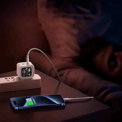 High-power 35W Type-C mobile phone charging plug in white and black