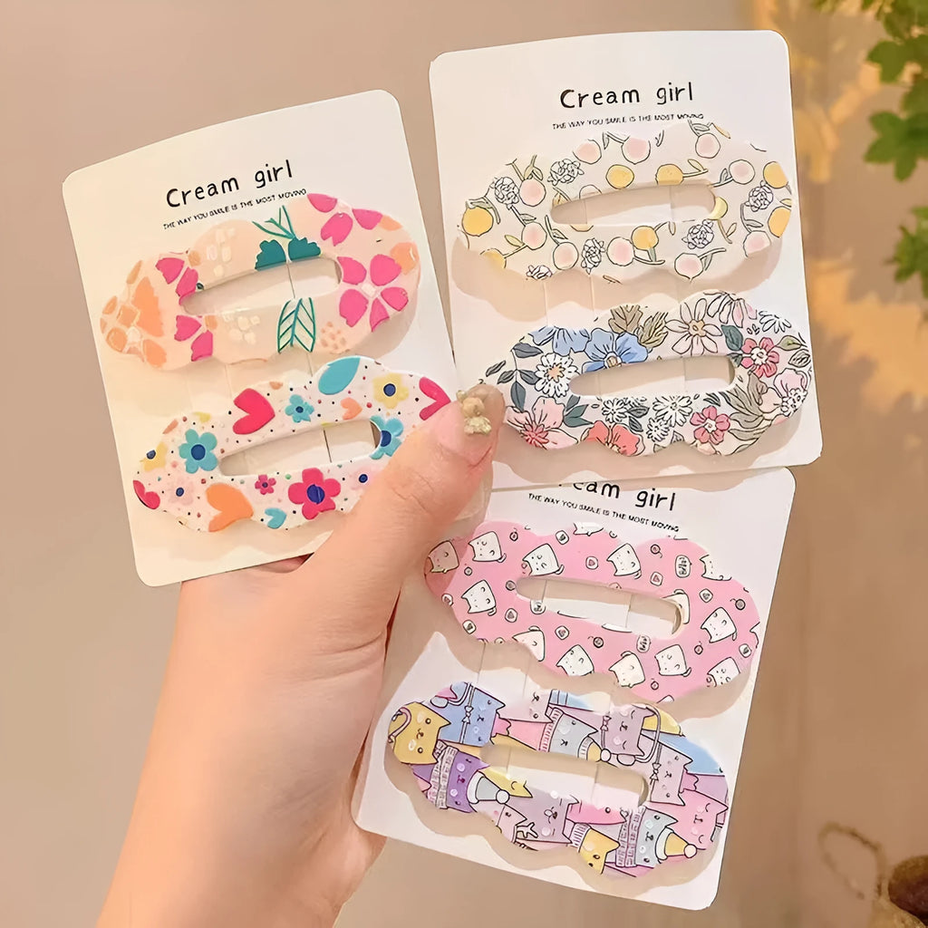 Plastic resin cartoon fruit hair clip with strawberry design for girls - 4.5cm length barrette