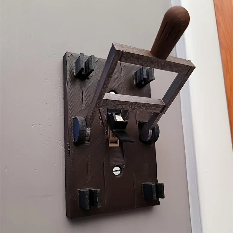 Retro-style decorative light switch plate cover in PLA plastic for single-gang American electrical boxes.