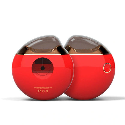 White electric baby nail clippers with safety grinding technology and USB charging cable