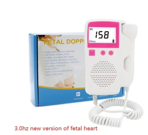 Wireless Fetal Doppler Heart Rate Monitor for Tracking Baby's Heartbeat During Pregnancy