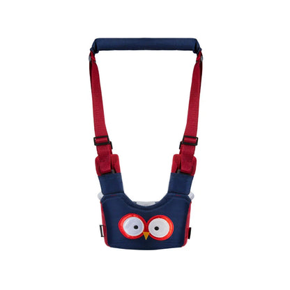 Hands-free baby walking harness in various colors, designed to support and guide toddlers during the early walking stages