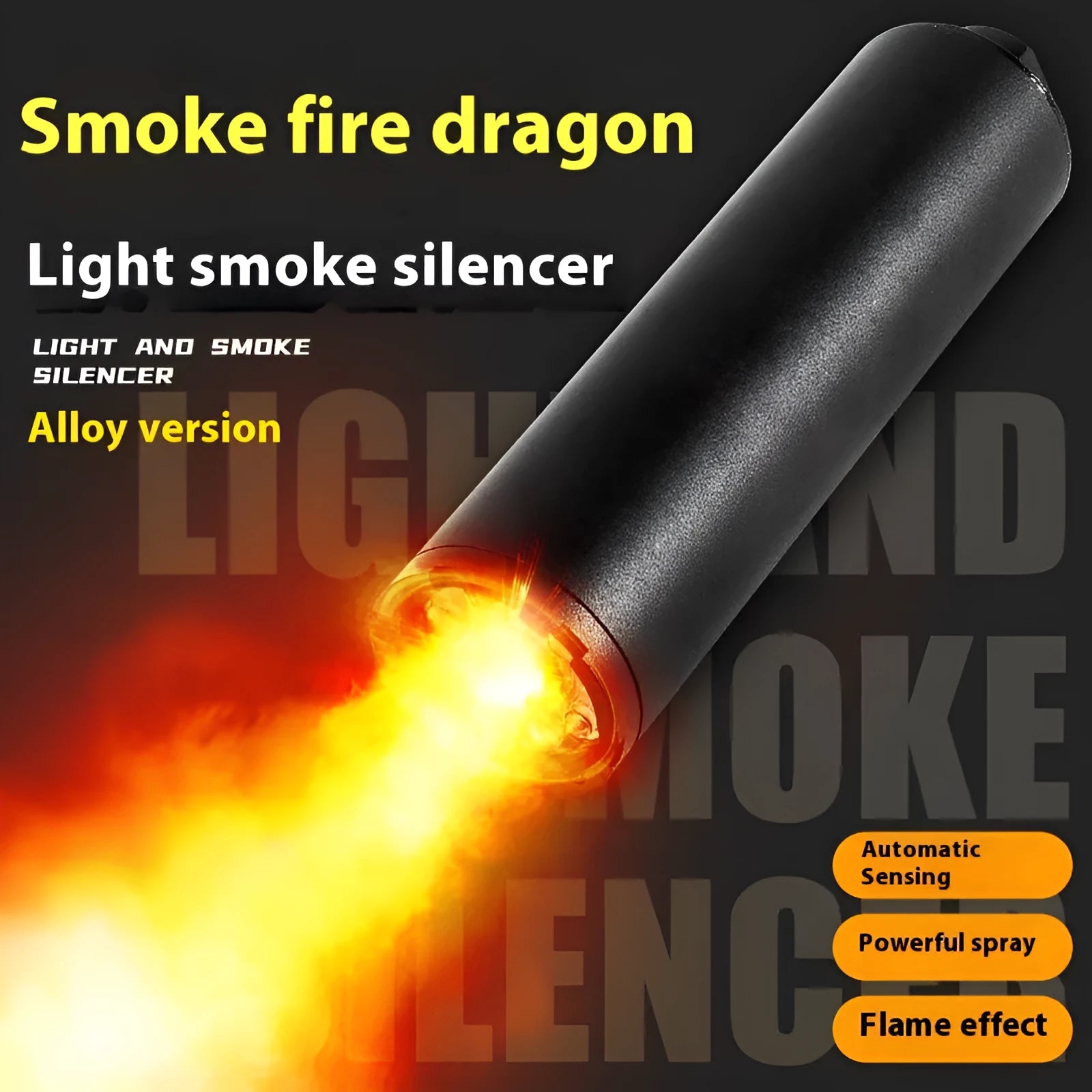 Black Plastic Smoke Dragon smoke toy with 19mm direct plug and 20ml smoke oil bottle