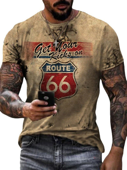 A stylish men's t-shirt featuring a unique digital print design, slim fit, and premium polyester fabric.