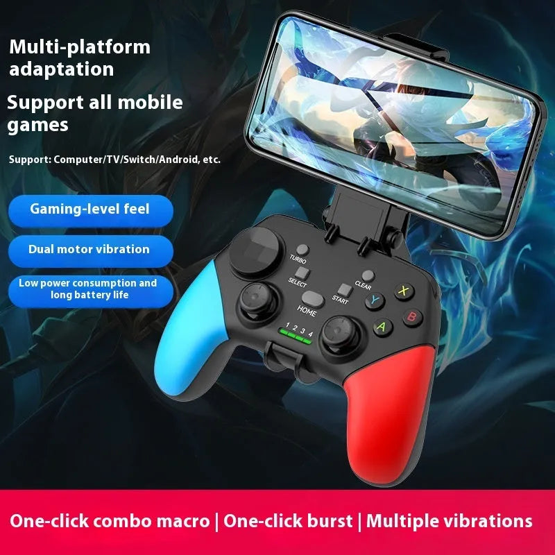 Bluetooth wireless 2.4G gamepad with receiver and bracket for PC TV mobile Android Switch ABS Type-C