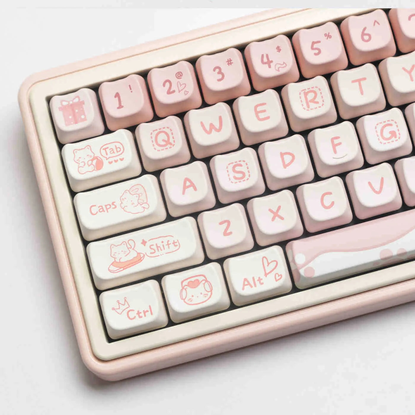 Full set of PBT keycaps for mechanical keyboard with over 98 keys excluding 7u and spacebar